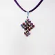 Small Cross - Theophanie-Purple Suedine - 1